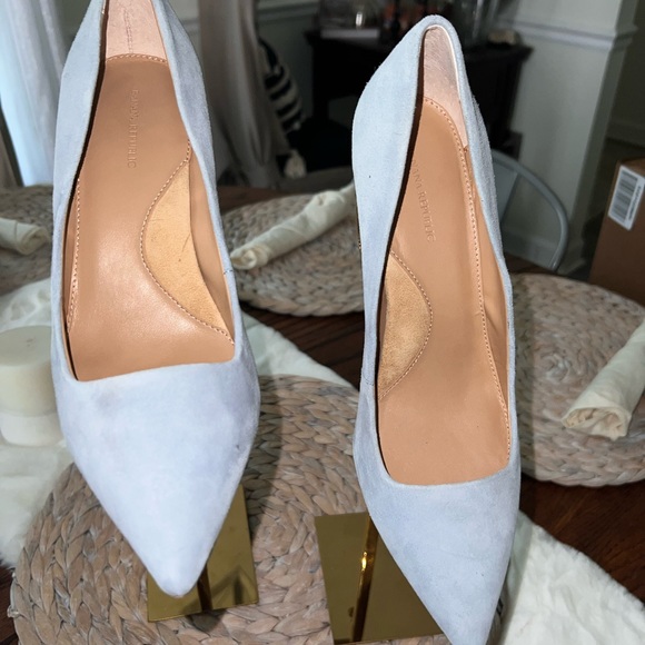 Pointy Toe Suede Pump Banana Republic Baby Blue - Picture 9 of 10